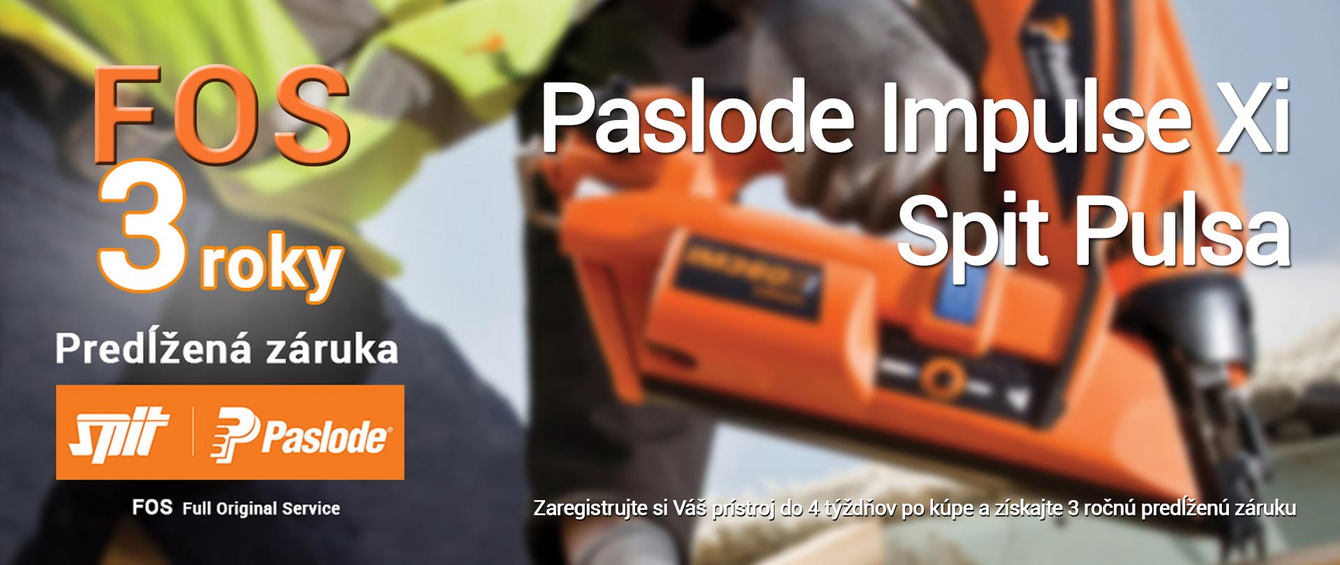 FOS predĺženie záruky Paslode Impulse Xi, Spit Pulsa